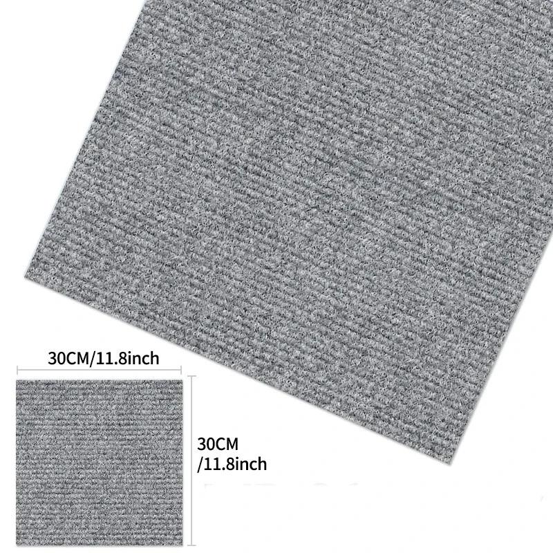 Self Adhesive Floor Carpet Stickers Square Rugs Peel and Stick Mat DIY Flooring for Kitchen Dining Room Bedroom Home Decor 30cm