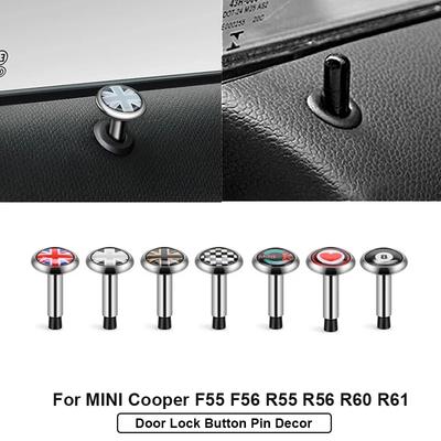 2 szt. Metalowy Zamek Bezpieczeństwa Drzwi Samochodowych Przycisk Blokady Drzwi Pin Dekoracja Do MINI COOPER S One JCW F53 F54 F55 F56 F60 R50 R55 R56 R57 R60 R61