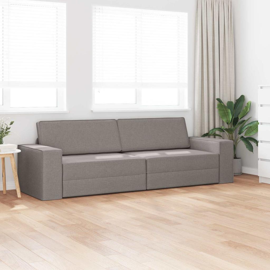 Taupe Sleeper Sofa 245 x 78 x 77 cm Fabric