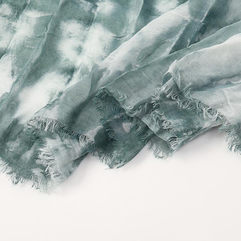 Watercolour Floral Printed Shawl for Women Breathable Light Weight Soft Scarf Cotton Rayon Viscose Woven Muslim Hijab