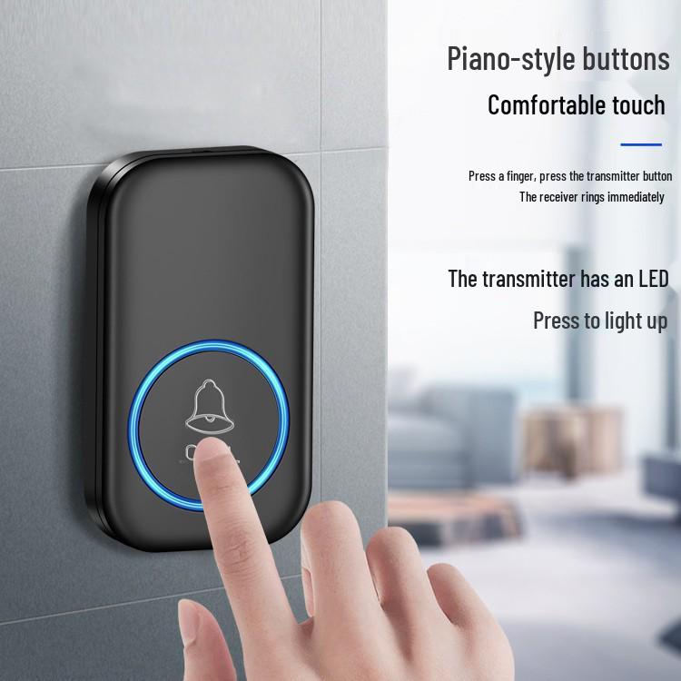 

Elderly Wireless Long-Distance One-Button Emergency Call Bell чорний
