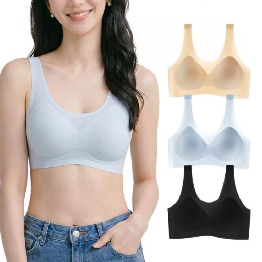 Navava Women S Cool Breathable Comfortable SeamleSS Bra 3p Set