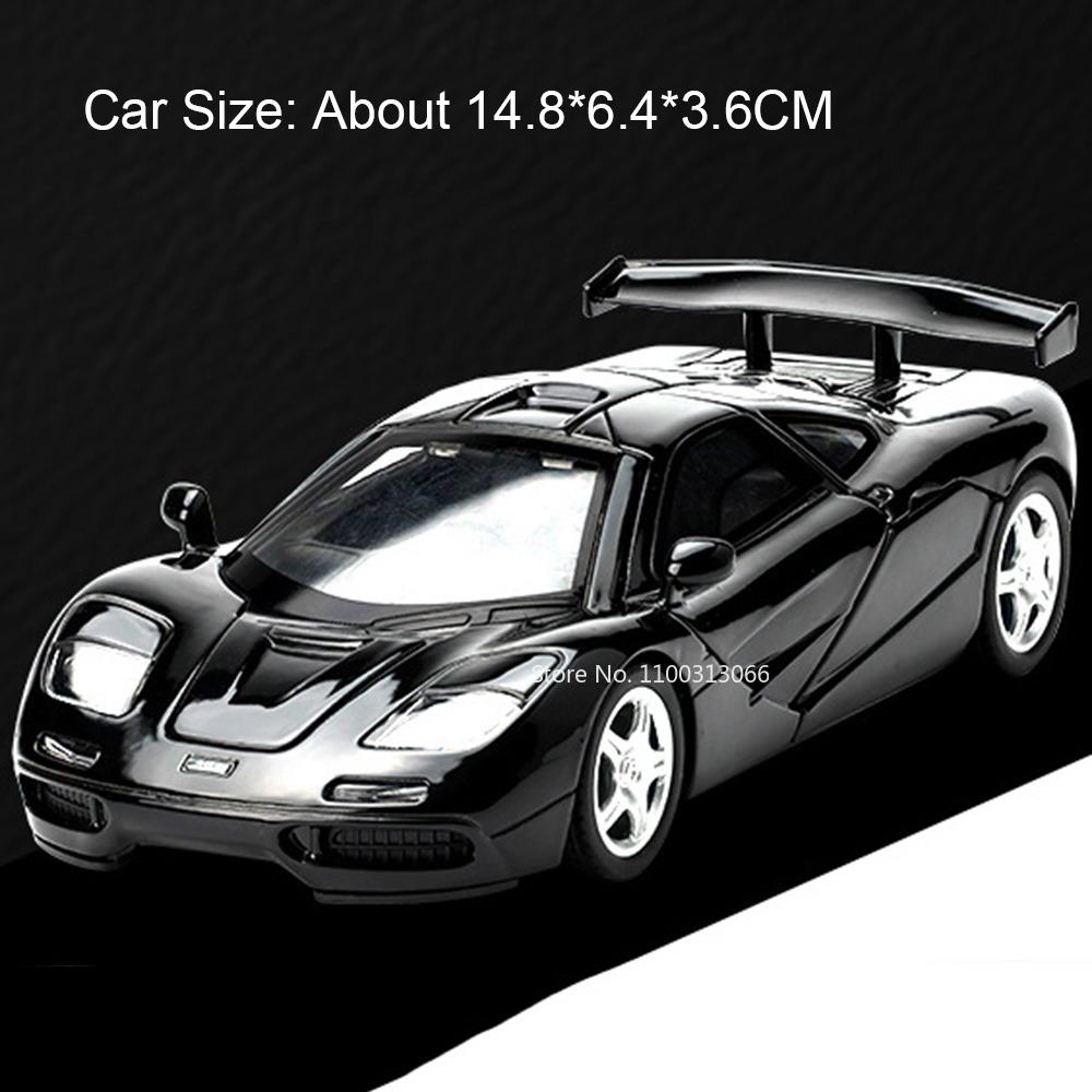 1:32 F1 720S Models Cars Toys Alloy Diecast Wheel Pull Back Miniature Sports Car with Light Sound Vehicles Toddler Kids Gifts