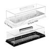 Rectangular Dessert Serving Tray with Clear Lid Acrylic Cake Display Box Cake Storage Tray for Professional and Home Use
