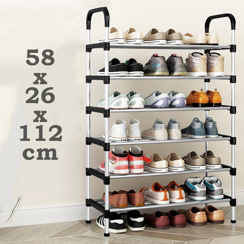 3-8Floor Simple Shoe Rack Multi Layer Dustproof Household Doorstep Shoe Cabinet Storage Space Saving Assembly Of Small Shoe Rack