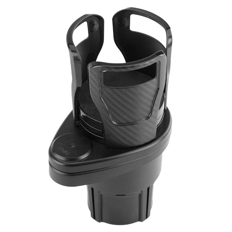 URANGE ABS Luxury Multi-Function Car Front Seat Water Cup Holder Double Layer Storage One Minute Two Rotating New Condition