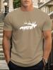 Men's Casual Loose T-shirt, Breathable and Stylish, Short-sleeve Round Neck with Moose Graphic Print