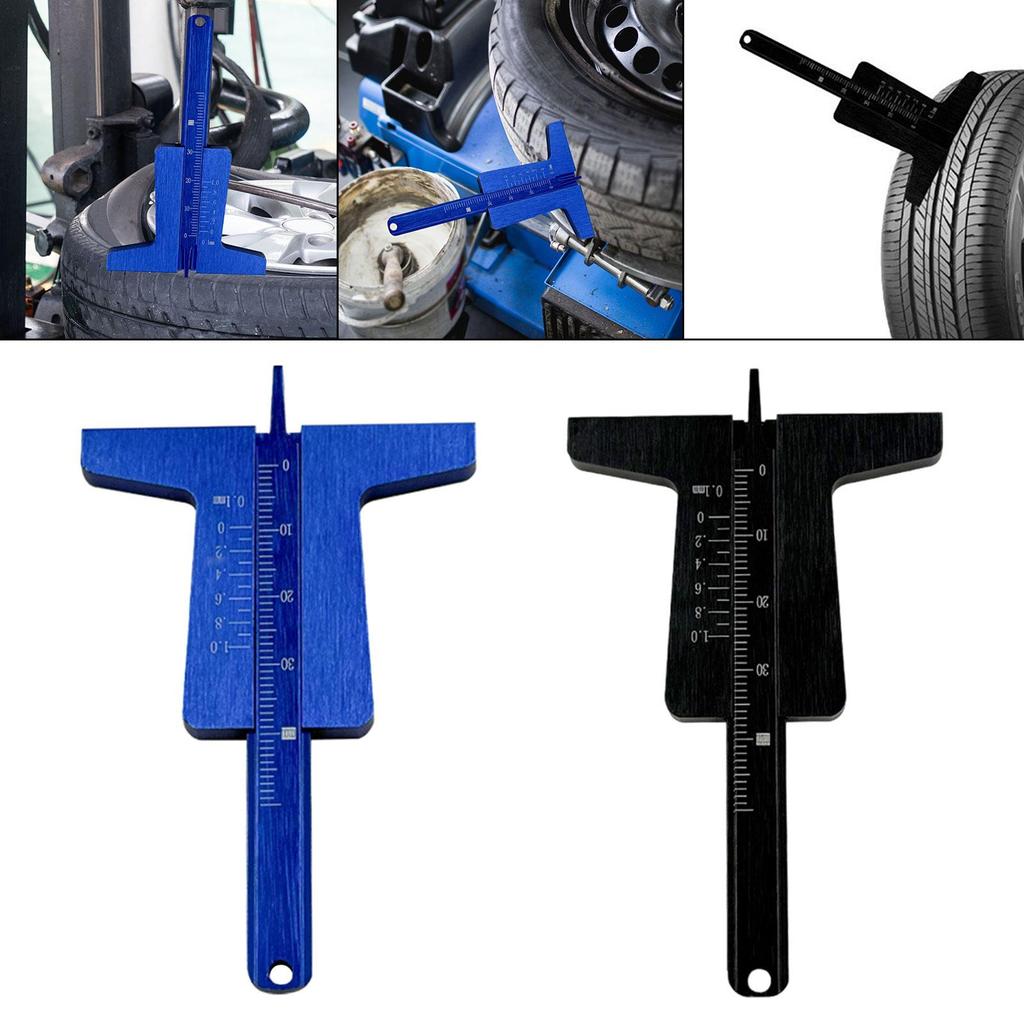 Portable Tire Tread Depth Gauge Meter Easy Read Tire Wear Measuring Device for Car Tire Fitting Equipment