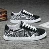 Heren Sportschoenen Hardloopschoenen Canvas Geometrische Stijl Veterschoenen Mode Sneakers Koppel Mode Graffiti Print Skate Schoenen Heren