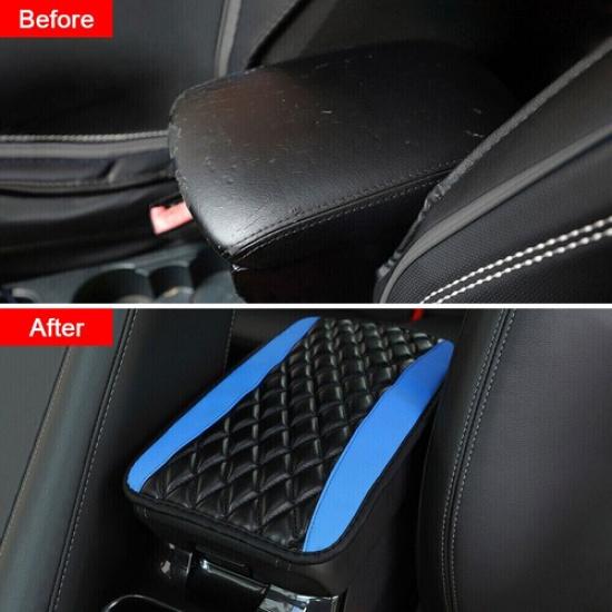 Car Center Console Leather Armrest Pad Cover Box Cushion Mat Protector Universal