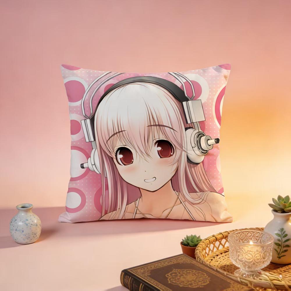 Popular SSUPER SONICOed Cushion Cover Premium SkinFriendly Pillow Case MultiPurpose for Home Office Travel