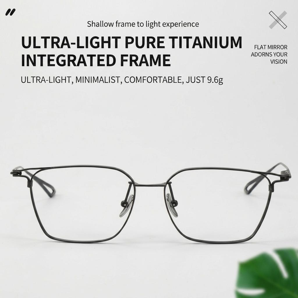 Prescription Eyewear Frame Adjustable Blue Light Blocking Glasses Blade Square Eyeglasses Blue Light Blocking For Outdoor Daily