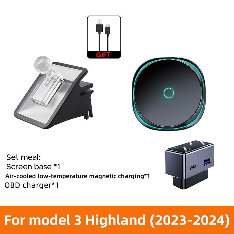 Car Phone Holder For Tesla Model Y Juniper Model3 Highland Model YL Adjustable Magnetic Car Phone Support Frame Accessories