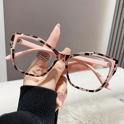 Módní Retro Kočičí Oči Rám Brýle Blokující Modré Světlo Klasické Dámské Počítačové Brýle na Ochranu Očí Leopardí Brýle Oční Optika