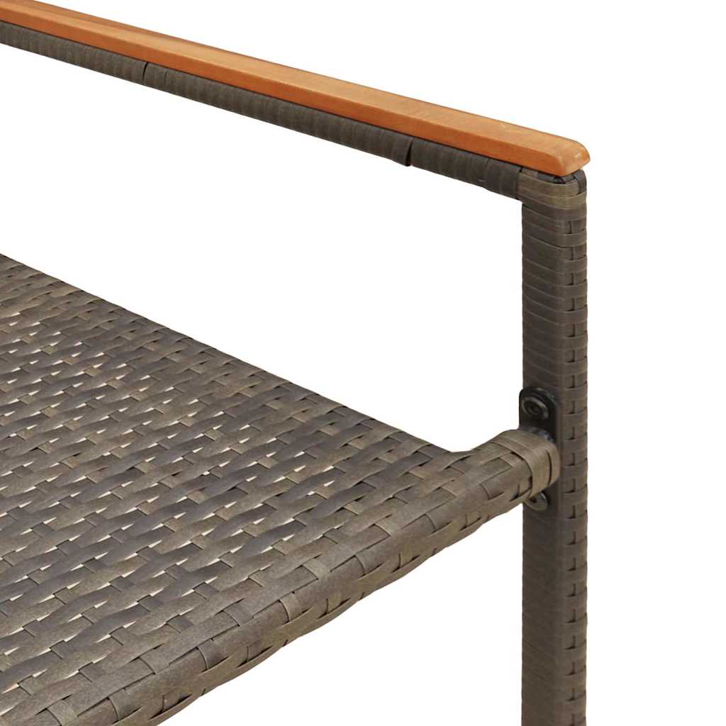 Garden Stackable Chairs 2 Pcs Gray and Brown 54 X 56 X 90 Cm