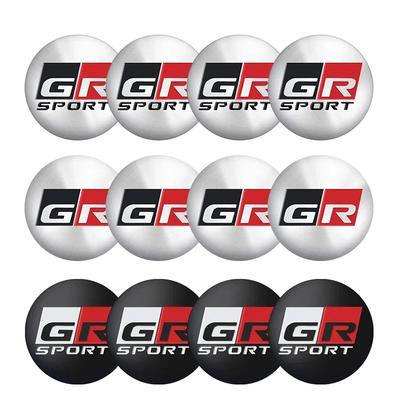 4 Pièces 56mm Logo GR Sport Cache-Moyeux de Roue de Voiture Autocollants Décalcomanie Jante Pour Toyota Corolla 86 Supra CHR Yaris Camry Prius Rav4 Auto