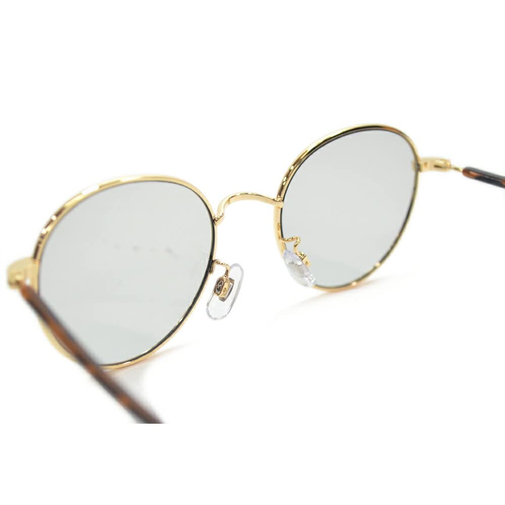 [MERRY PLEASURE] Sunglasses, Fashion Glasses, Men's & Women's, Boston Style, Round, Light Colored Lenses, Gold, Demi Brown, Gray, Smoke, Clear