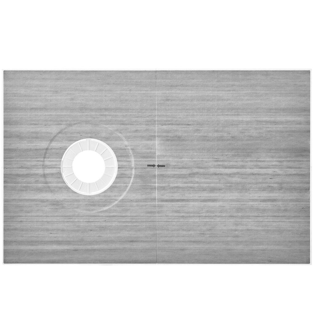 Shower Curb Kit, 1524x965mm Shower Pan Kit with 160mm Offset Drain, Lightweight EPS Shower Installation Kits with 2 Waterproof Cloths, Shower Pan