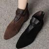 Fashion 2025 High Quality Ladies Shoes Ankle Women's Boots Classics Modern Boots Women Pointed Toe Med Heel Back Zip Shoes Women Zapatos