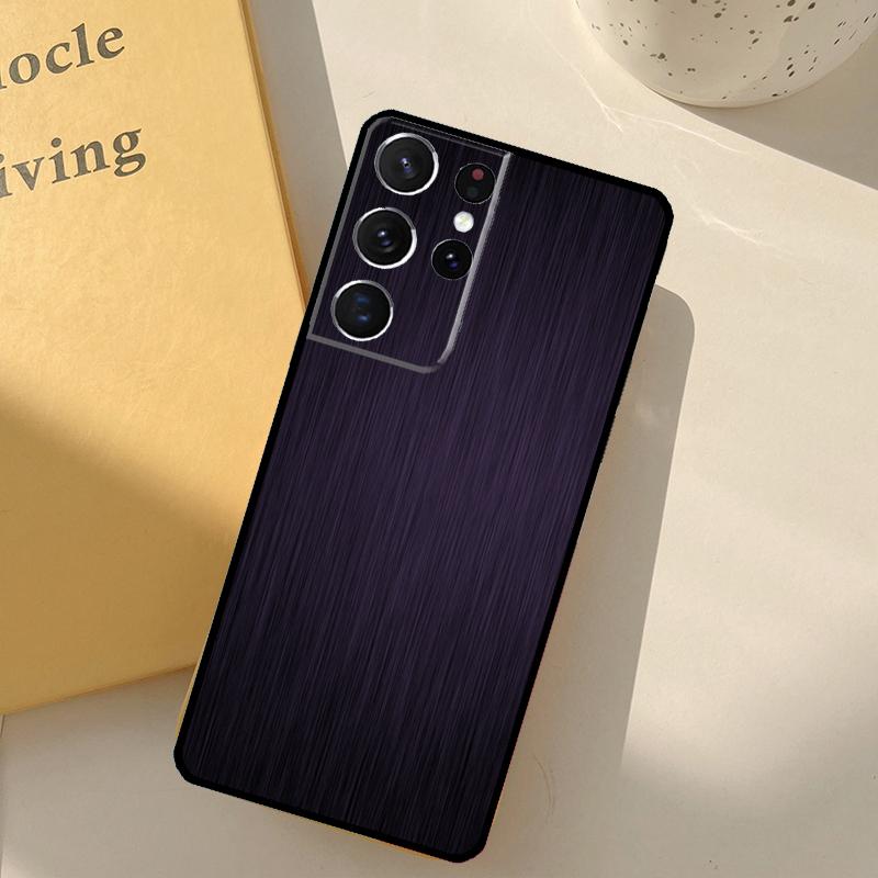 Coque pour Samsung Galaxy S23 S22 Ultra Note 20 S21 Ultra S9 S10 Note 10 Plus S20 FE avec Texture Métal Brossé Impression Acier