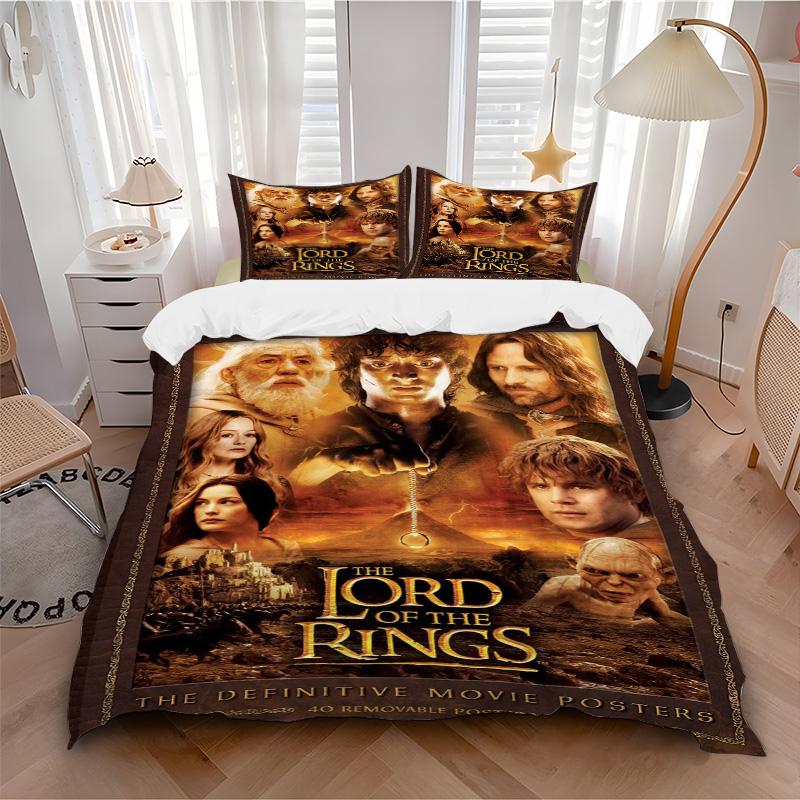 Lord Rings Trilogy Print 3Pcs Bedding Setduvet Cover With 2 Bedropillowcase Home Birthday Gift