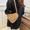 Chic Heart-shaped Shoulder Bag Stylish 2024 Korean Fashion Pu Material For Trendy Girls