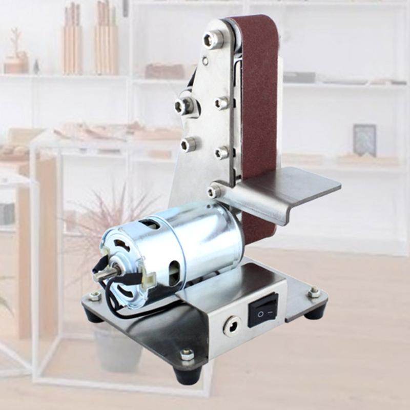 Compact Belt Grinder Small Belt Grinding Tool Simple Operate for Sharpening & Sanding Tasks Featuring 7 Speed Setting