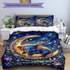 3PC Custom Name Ethereal Elephant Dreams Bedding Set Duvet Cover Closure Includes 1 Duvet Cover & 2 Pillowcases for Bedroom