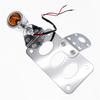 Motorcycle Side Tail Brake Light License Number Plate Light with Mount Bracket Universal for Harley Sportsters Bobber Chopper