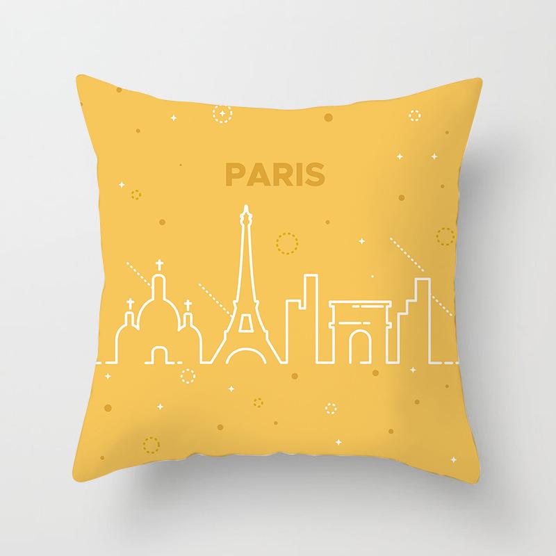 Ins Nordic Style Home Soft Decoration Gold Sofa Pillowcase Digital Printing Office Cushion Cover Pillowcase