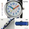 [Clefer] Analog Wristwatch for Kids, Waterproof, Cloth Strap, Nylon Strap, Blue, NB-AK216-A