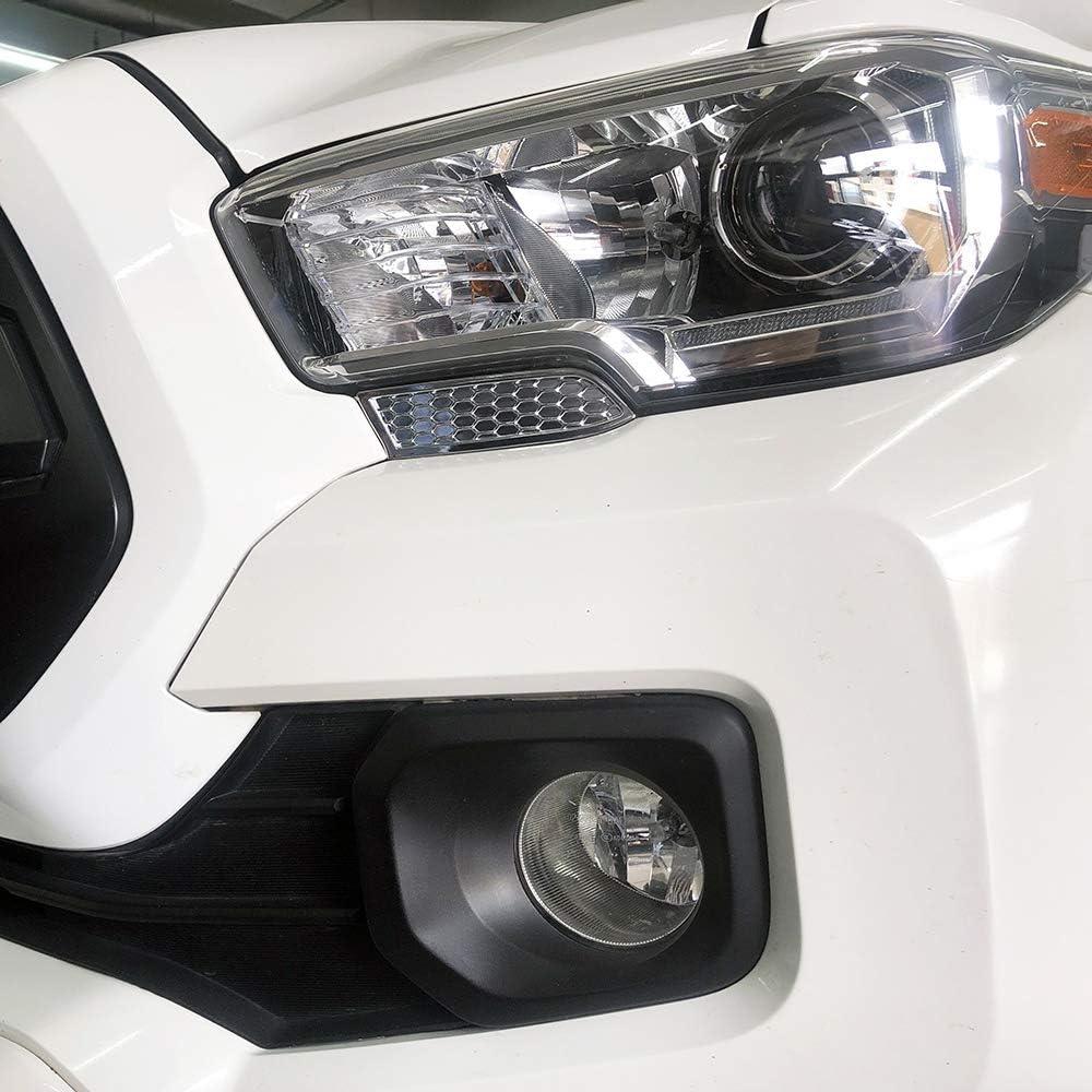Chrome Headlight Cleaning Trim Bezels Pair Fits For Toyota Tacoma 2016-2020