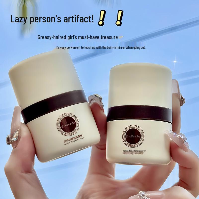 Kanpeachs Fluffy Hairline Mist Powder - No-Wash Oil Control for Bangs and Dry Hair.