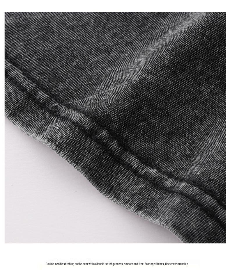 T-shirt Pesante in Cotone Lavato Vintage da 230g per Uomo e Donna - Taglia Europea, Versatile e Vestibilità Ampia