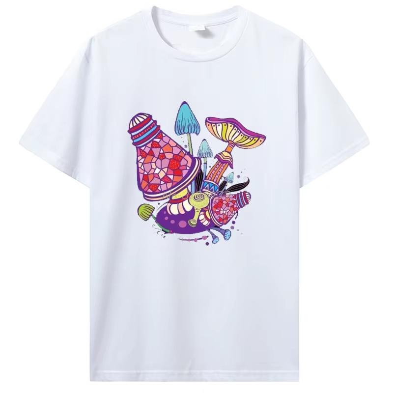 Kawaii Magic Mushroom TShirt Harajuku Vintage  T Shirt Women Unisex Fashion Cartoon Tops Streetwear