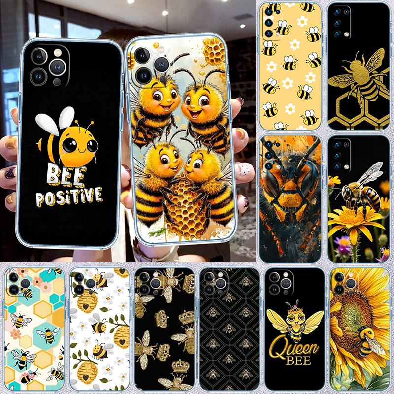 RA3 Art Bees Cartoon Phone Case for Motorola Moto G10 G20 G30 G31 G32 G34 G35 G41 G42 G50 G51 G52 G55 G60 G60S G62 G71 G72 G75