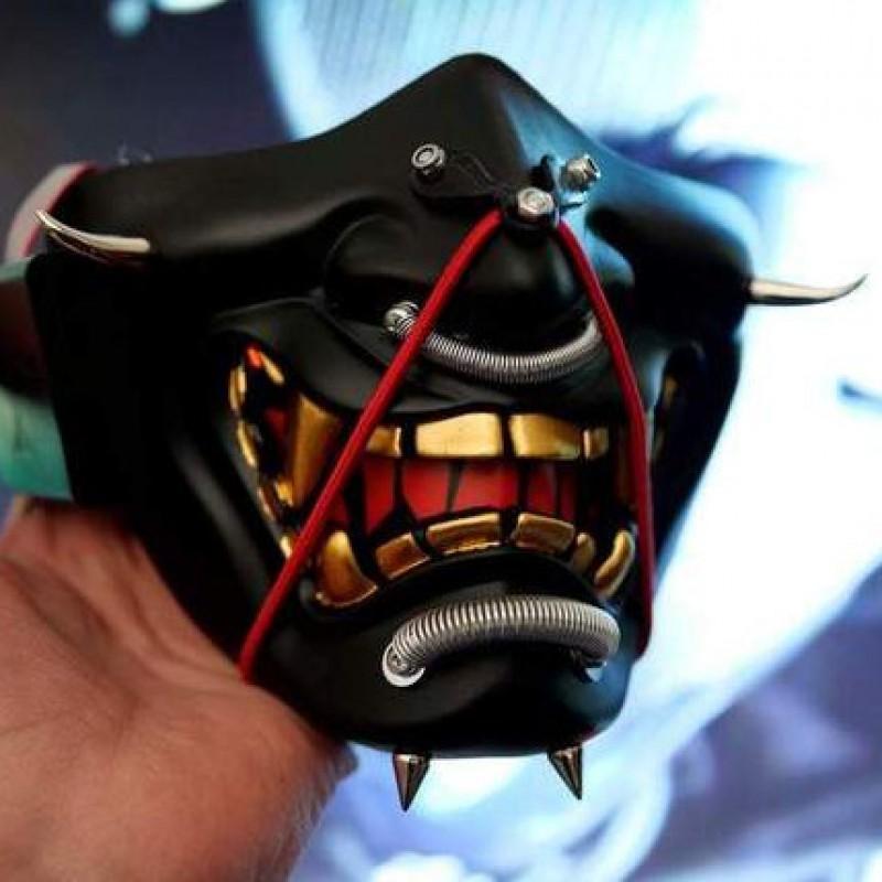 Japanese Noh Mask Red Oni Hannya Cosplay Halloween Party DIY