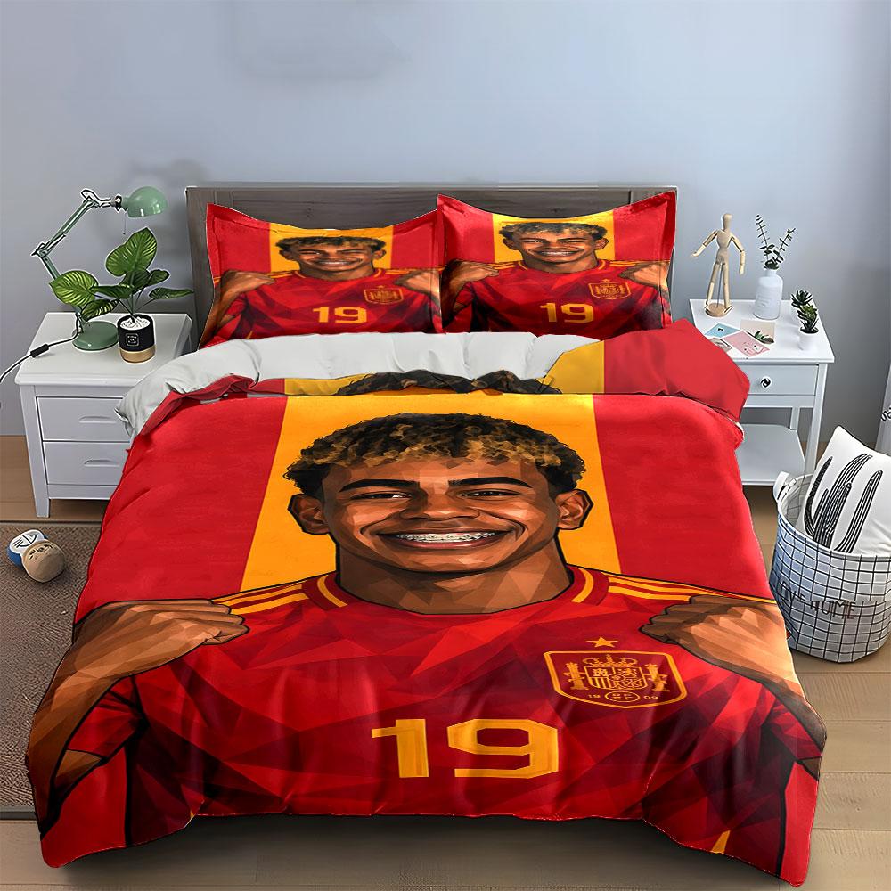 Modello ritratto giocatore di calcio. Set lenzuola Set copripiumino Copripiumini Federe(1*Copripiumino 2*Federe senza imbottitura piumone)