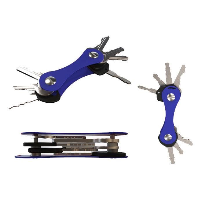 Porte-Clés - Smart - Organisateur de Clés - Aluminium - Bleu - Pratique et Design