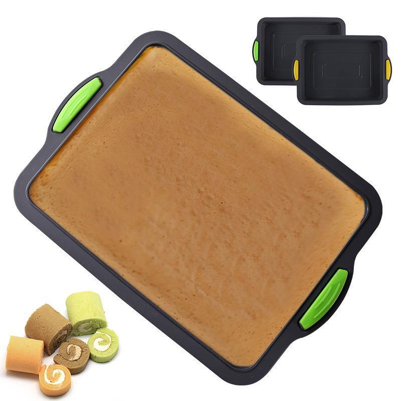 Silicone Perforated Baguette Baking Pan - 3-Slot Non-Stick Bread and Cake Mold