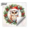 Decorative Party Supplies Christmas Owl Wreath Static Window Cling Winter Holiday Glass Sticker Clings No‑Glue Reusable Decal for Home Shop