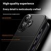 For iPhone 17 Magnetic Case Compatible with MagSafe Carbon Fiber Texture PC + TPU Cover