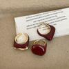 Ankara Red Drop Oil Irregular Metal Opening Ring Women'S Niche High-End Personality Fashion Versatile Ring Ring