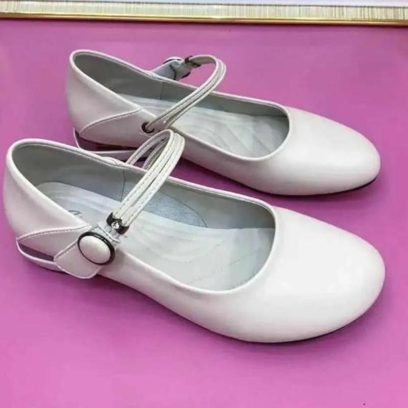 Sandales à bout rond pour femmes Talons plats mi-hauts pour femmes Talons carrés pour femmes Chaussures de maman Respirantes Semelle souple Chaussures de maman Zapatillas Mujer