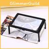 Foldable Portable A4 Rectangular 3x Reading Magnifying Glass With Led Light For Seniors Slim Bookstand Magnifying Glass