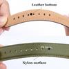 Genuine Leather Nylon Watch Band 20mm 22mm Quick Release Watch Strap for Military Rugged Thickened Ribbed Canvas Watchband Belt