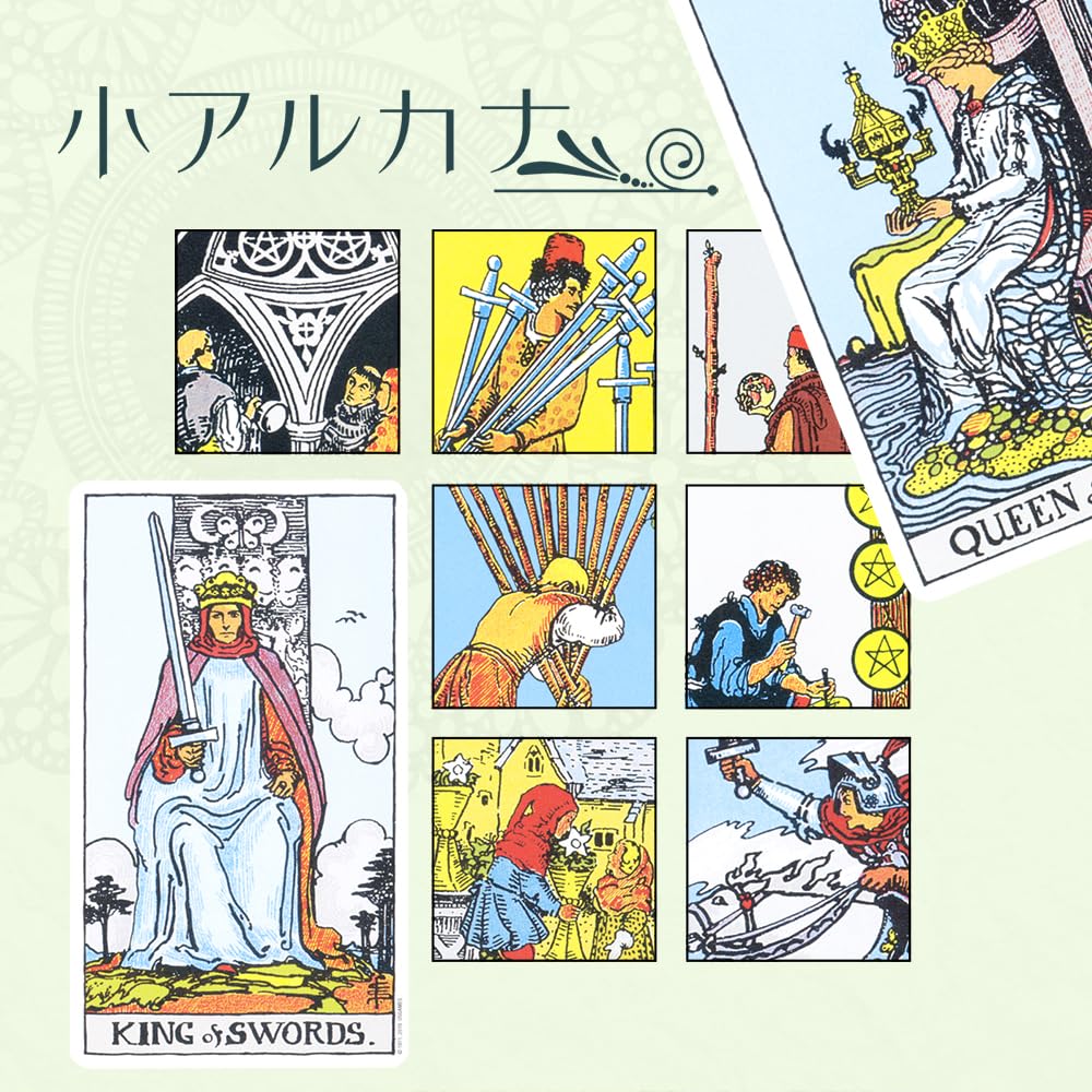 Authentic Tarot Decks with Japanese Fortune Games 78-Card Rider-Waite (78 Cards) Instructions. 100% Plastic. Cards. U.S. Systems, Inc.