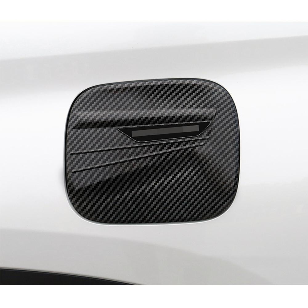 For Toyota Highlander XU70 2024 Car Exterior Part Modify Oil Fuel Tank Cap Cover Trim Protect Decorate Carbon Fiber Sticker
