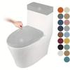 2 Stück/Set Toilettensitzbezug Elastisch Einfarbige Toilettendeckel- und Spülkastendeckel ToilettenpolsterSchutzhülle für Zuhause Hotel