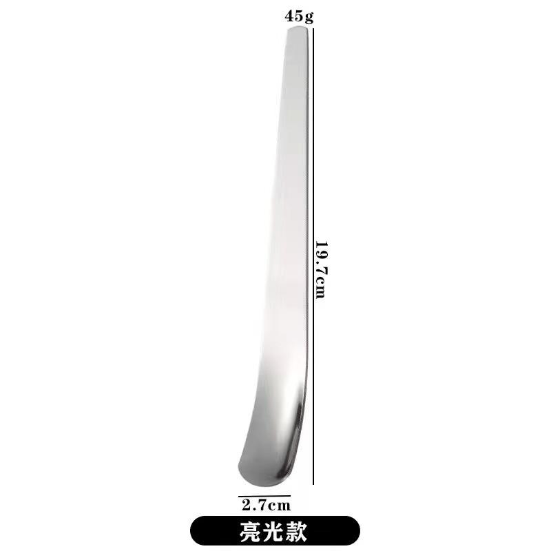 Stainless steel flat head spoon household dessert spoon dumpling spoon stuffing spoon long handle digging spoon ice cream cake spoon